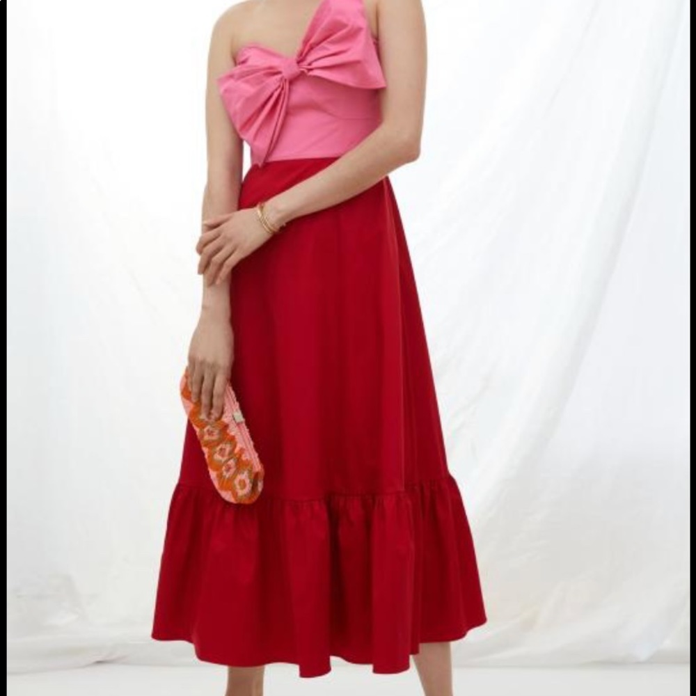 Hutch Color Blocked Bow Tie Maxi Dress